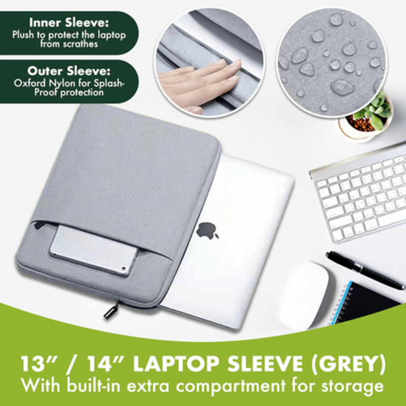 Universal Neoprene Laptop Sleeve – Fits 7 To 15 Inch – Black – Padded & Water-Resistant